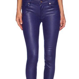 7 for all Mankind Blue Skinny Jeans Womens Size 23